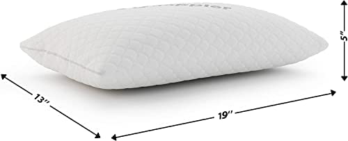 Nappler Camping Pillow - Travel Pillow -Backpacking, Airplane, Small Pillow - Car Pillow for Sleeping with Compressible- Shredded Memory Foam Breathable Bamboo and Machine Washable Cover (19x13) - Image 2