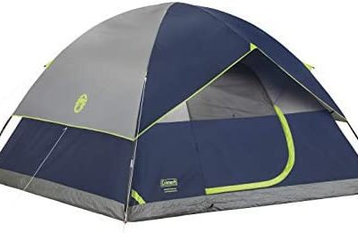Coleman Sundome Camping Tent, 2/3/4/6 Person Dome Tent with Easy Setup, Included Rainfly and WeatherTec Floor to Block Out Water, 2 Windows and 1 Ground Vent for Air Flow with Charging E-Port Flap