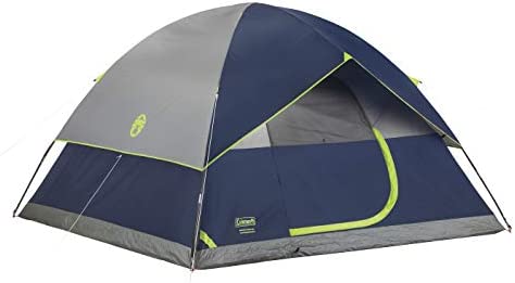 Coleman Sundome Camping Tent, 2/3/4/6 Person Dome Tent with Easy Setup, Included Rainfly and WeatherTec Floor to Block Out Water, 2 Windows and 1 Ground Vent for Air Flow with Charging E-Port Flap