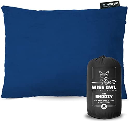 Wise Owl Outfitters Camping Pillow - Travel Pillow, Camping Accessories and Travel Must Haves - Compressible Memory Foam Pillow - Small/Medium