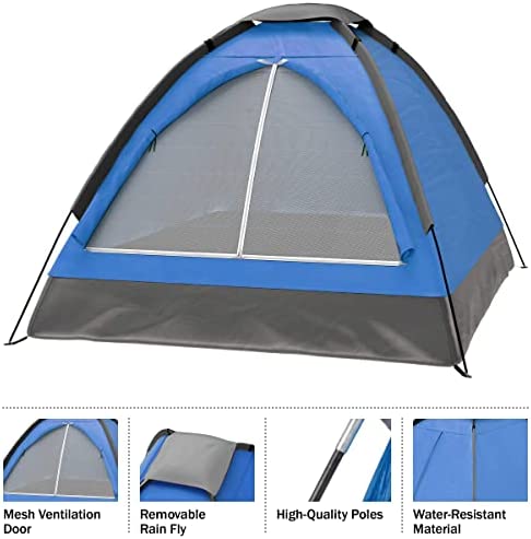 2-Person Camping Tent – Includes Rain Fly and Carrying Bag – Lightweight Outdoor Tent for Backpacking, Hiking, or Beach by Wakeman Outdoors - Image 3