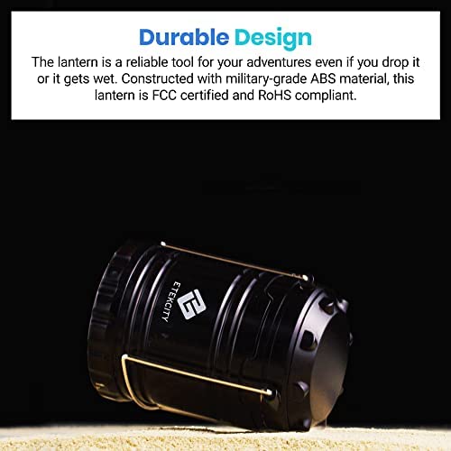 Etekcity Camping Lantern Battery Powered LED for Power Outages, Emergency Light for Hurricane Supplies Survival Kits, Operated Lamp, Camping Gear Accessories Essentials, 2 Pack - Image 6