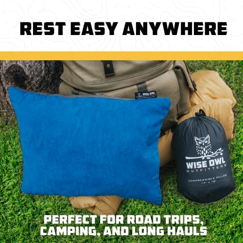 Wise Owl Outfitters Camping Pillow - Travel Pillow, Camping Accessories and Travel Must Haves - Compressible Memory Foam Pillow - Small/Medium - Image 8