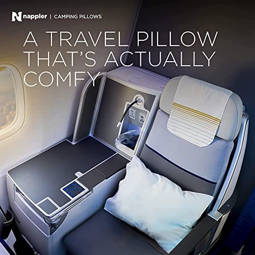 Nappler Camping Pillow - Travel Pillow -Backpacking, Airplane, Small Pillow - Car Pillow for Sleeping with Compressible- Shredded Memory Foam Breathable Bamboo and Machine Washable Cover (19x13) - Image 4