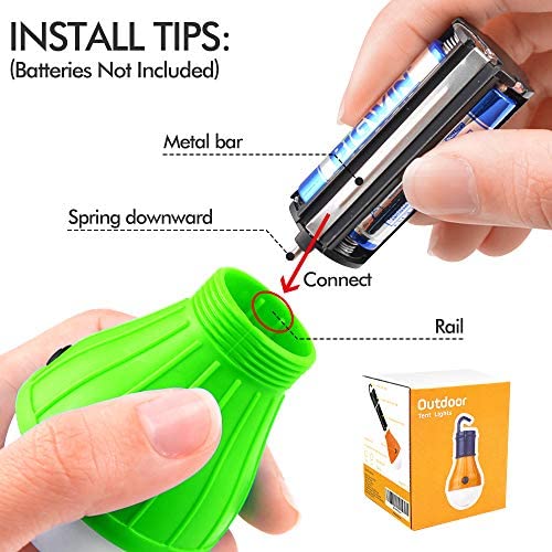 FLY2SKY Tent Lamp Portable LED Tent Light 4 Packs Clip Hook Hurricane Emergency Lights LED Camping Light Bulb Camping Tent Lantern Bulb Camping Equipment for Camping Hiking Backpacking Fishing Outage - Image 7