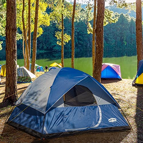 Pacific Pass 2/4/6 Person Family Dome Tent with Removable Rain Fly, Easy Setup for Camp Outdoor - Image 7